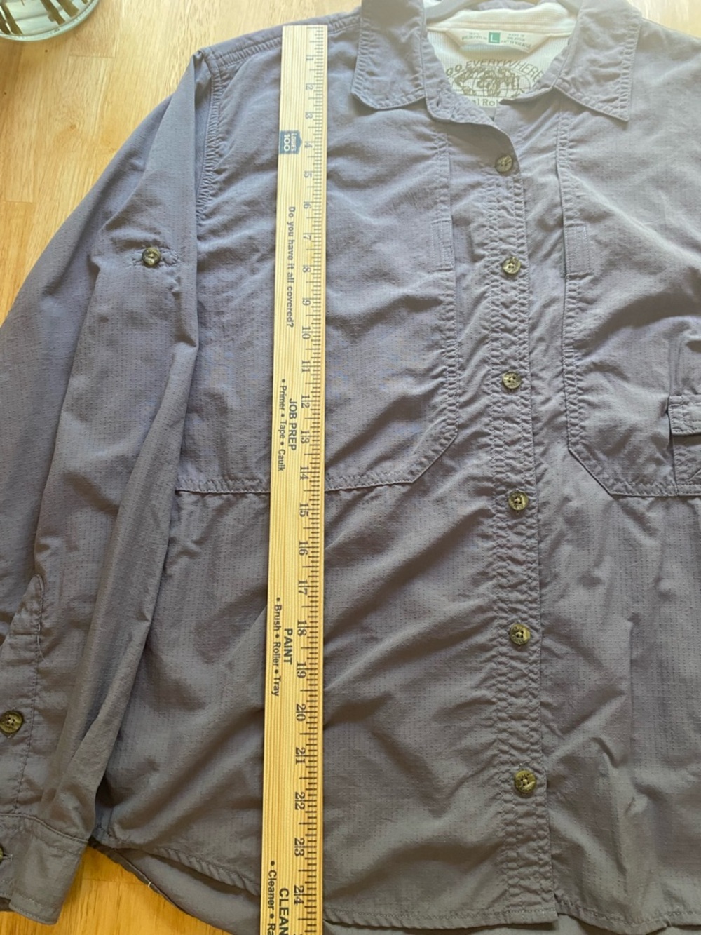 Royal Robbins Women Purple Button Down Shirt Size L 100% Nylon Go Everywhere - Picture 6 of 7
